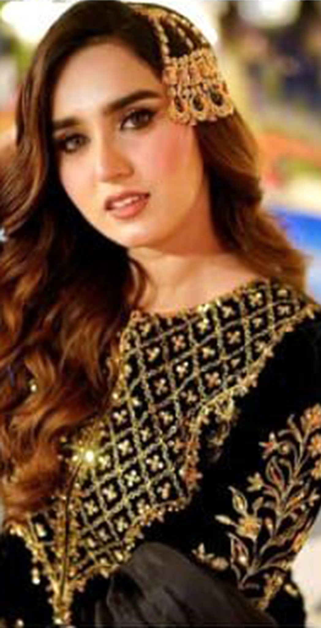Black georgette embroidered dress material 4