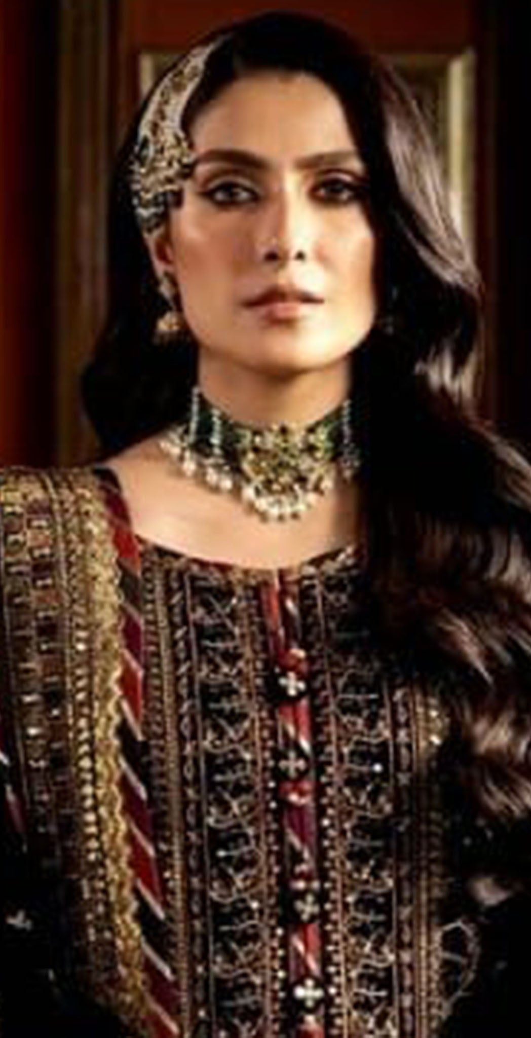 Black georgette embroidered dress material 3