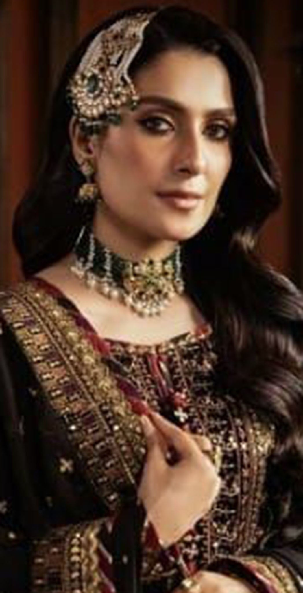 Black georgette embroidered dress material 3