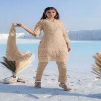 Women designer tunic embroidered georgette ready to wear salwar set