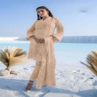 Women designer tunic embroidered georgette ready to wear salwar set