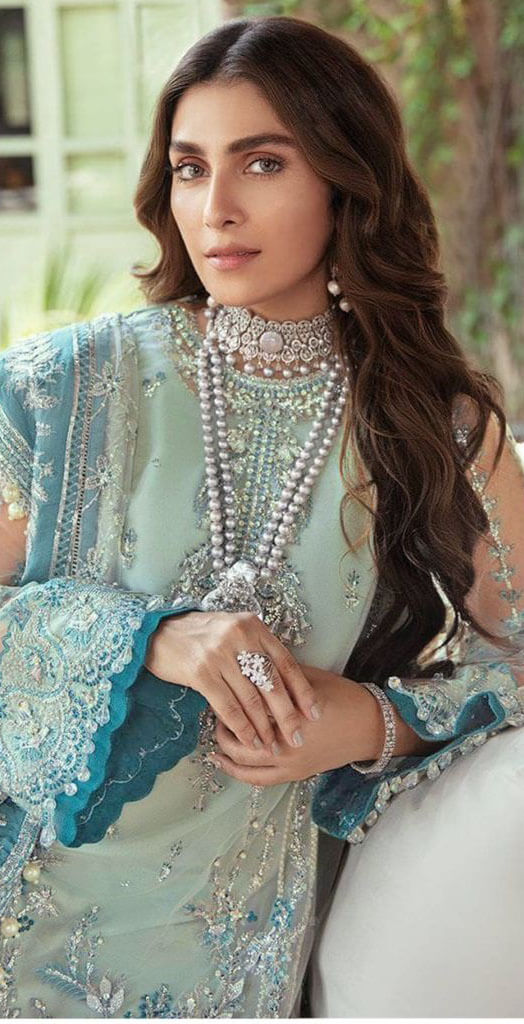 Women fox georgette embroidered semi stitched salwar set