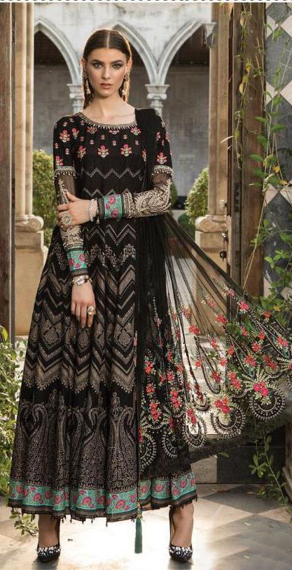 Women pure cotton printed with embroidery unstitched salwar set
